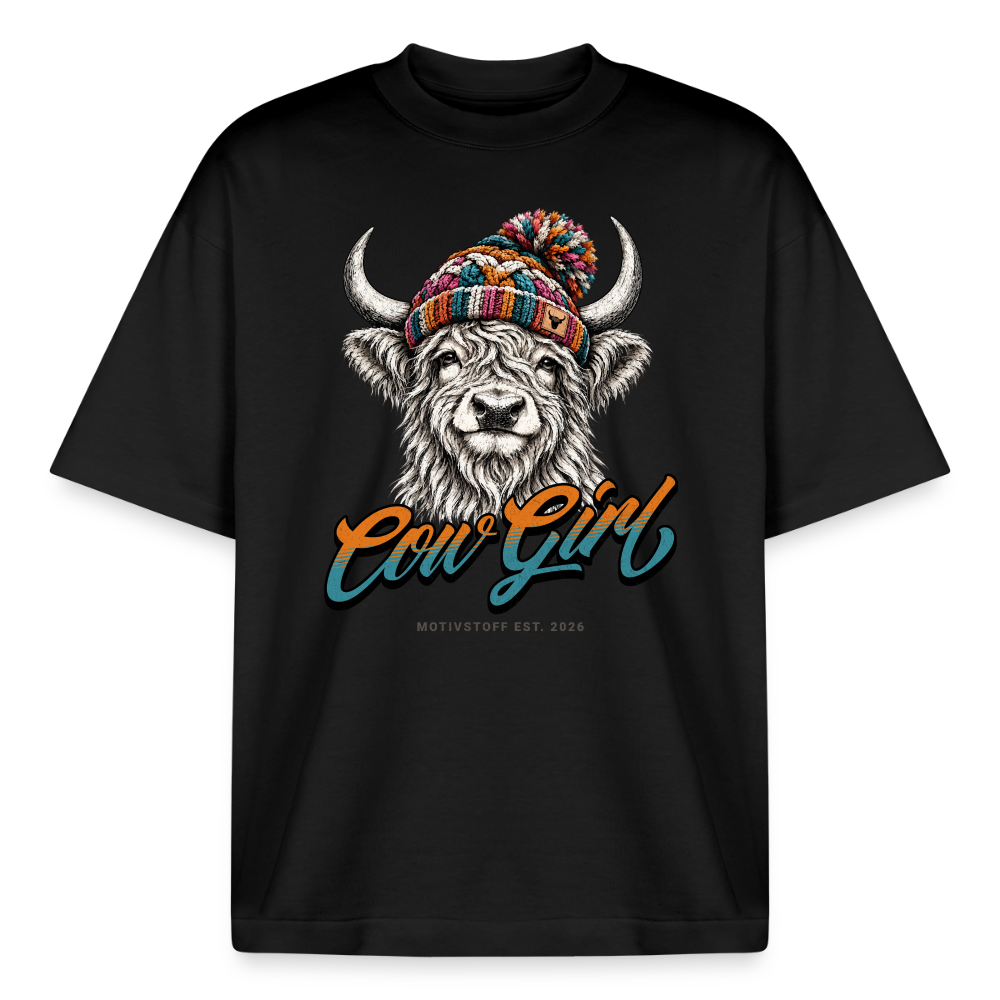 Boxy Heavyweight Unisex Organic T-Shirt von Stanley/Stella - Schwarz