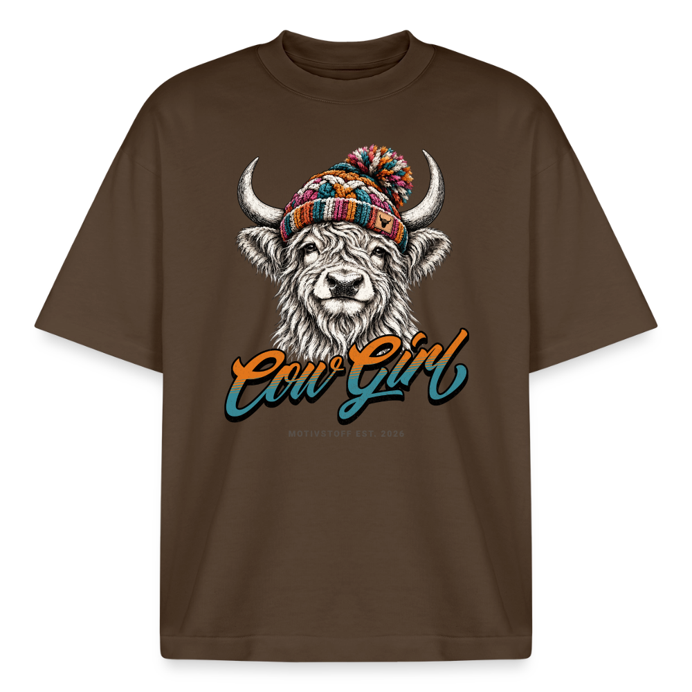 Boxy Heavyweight Unisex Organic T-Shirt von Stanley/Stella - Dunkelbraun